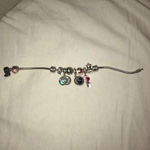 PANDORA BRACELET WITH 8+ CHARMS !!